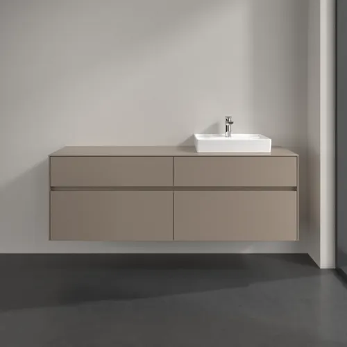 VILLEROY BOCH Toaletní skříňka Collaro, 4 výsuvy, 1600 x 548 x 500 mm, taupe / taupe #C07900VM, obrázek 3