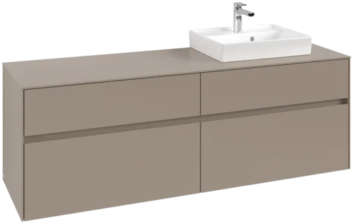 VILLEROY BOCH Toaletní skříňka Collaro, 4 výsuvy, 1600 x 548 x 500 mm, taupe / taupe #C07900VM