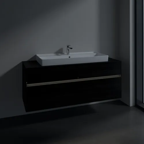 VILLEROY BOCH Toaletní skříňka Collaro, s osvětlením, 4 výsuvy, 1400 x 548 x 500 mm, černý dub / černý dub #C092B0AB, obrázek 5