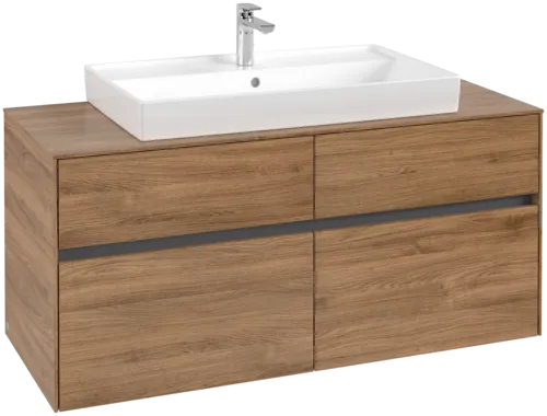 VILLEROY BOCH Toaletní skříňka Collaro, 4 výsuvy, 1200 x 548 x 500 mm, dub Kansas #C08700RH