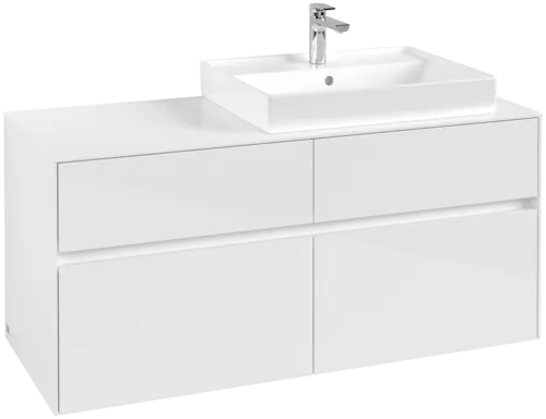 VILLEROY BOCH Toaletní skříňka Collaro, 4 výsuvy, 1200 x 548 x 500 mm, lesklá bílá / lesklá bílá #C08300DH