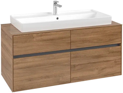VILLEROY BOCH Toaletní skříňka Collaro, 4 výsuvy, 1200 x 548 x 500 mm, dub Kansas #C09100RH
