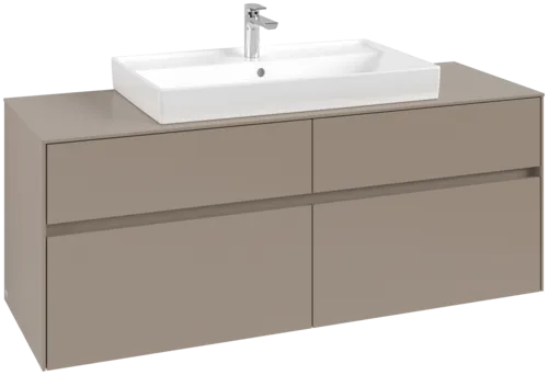 VILLEROY BOCH Toaletní skříňka Collaro, 4 výsuvy, 1400 x 548 x 500 mm, taupe / taupe #C08800VM
