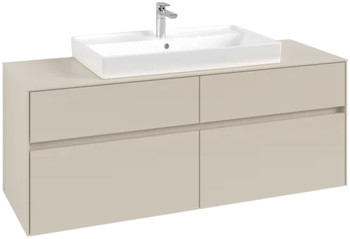 VILLEROY BOCH Toaletní skříňka Collaro, 4 výsuvy, 1400 x 548 x 500 mm, Cashmere Grey / Cashmere Grey #C08800VN