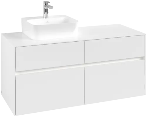 VILLEROY BOCH Collaro toaletní skříňka, s osvětlením, 4 výsuvy, 1200 x 548 x 500 mm, bílá matná / bílá matná #C098B0MS