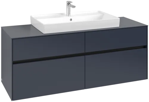 VILLEROY BOCH Toaletní skříňka Collaro, 4 zásuvky, 1400 x 548 x 500 mm, Marine Blue / Marine Blue #C08800VQ