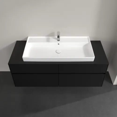 VILLEROY BOCH Toaletní skříňka Collaro, 4 výsuvy, 1400 x 548 x 500 mm, Volcano Black / Volcano Black #C09200VL, obrázek 4