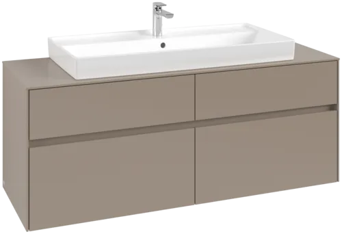 VILLEROY BOCH Toaletní skříňka Collaro, 4 výsuvy, 1400 x 548 x 500 mm, taupe / taupe #C09200VM