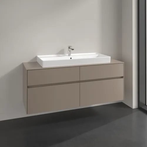 VILLEROY BOCH Toaletní skříňka Collaro, 4 výsuvy, 1400 x 548 x 500 mm, taupe / taupe #C09200VM, obrázek 2