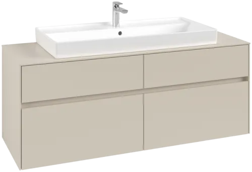 VILLEROY BOCH Toaletní skříňka Collaro, 4 výsuvy, 1400 x 548 x 500 mm, Cashmere Grey / Cashmere Grey #C09200VN