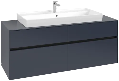 VILLEROY BOCH Toaletní skříňka Collaro, 4 zásuvky, 1400 x 548 x 500 mm, Marine Blue / Marine Blue #C09200VQ