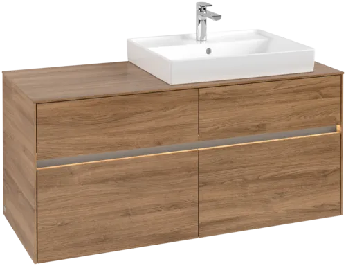 VILLEROY BOCH Umyvadlová skříňka Collaro, s osvětlením, 4 výsuvy, 1200 x 548 x 500 mm, dub Kansas #C083B0RH