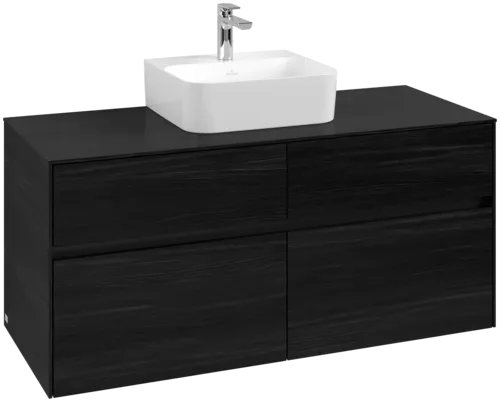 VILLEROY BOCH Toaletní skříňka Collaro, 4 výsuvy, 1200 x 548 x 500 mm, černý dub / černý dub #C09700AB