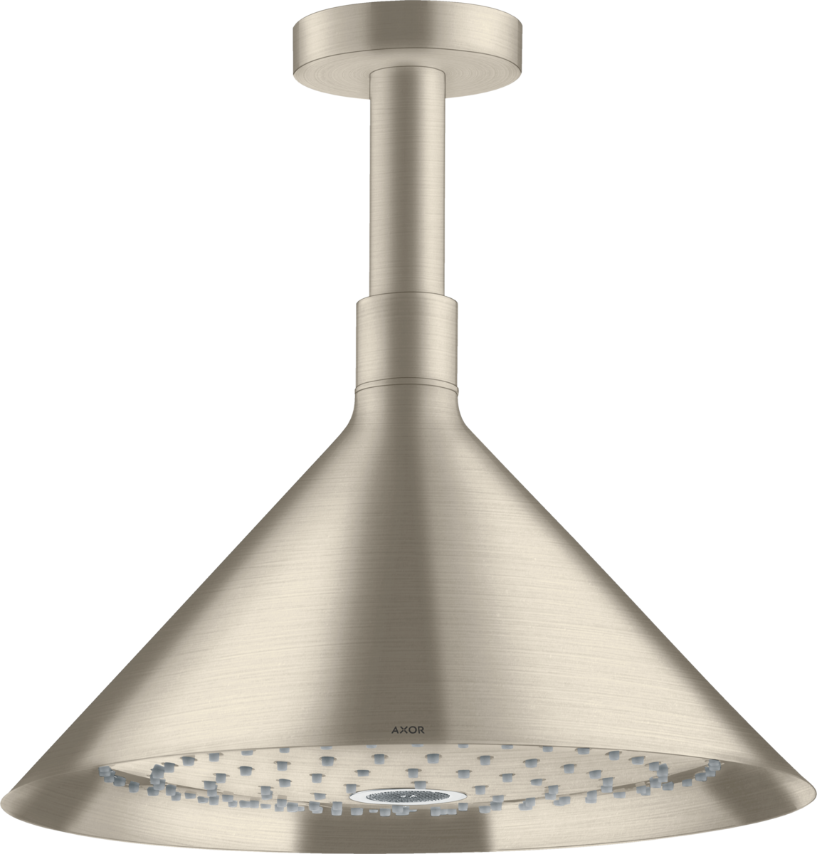 HANSGROHE AXOR Sprchy/přední horní sprcha 240 2jet se stropním připojením #26022820 - kartáčovaný nikl