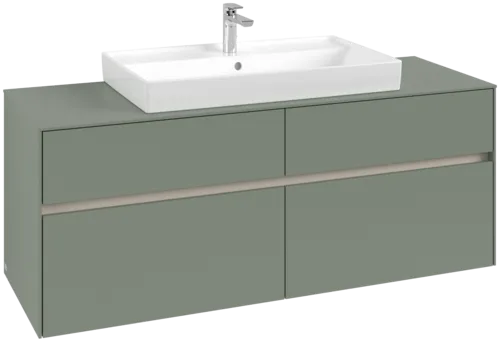 VILLEROY BOCH Toaletní skříňka Collaro, s osvětlením, 4 výsuvy, 1400 x 548 x 500 mm, Soft Green / Soft Green #C088B0AF