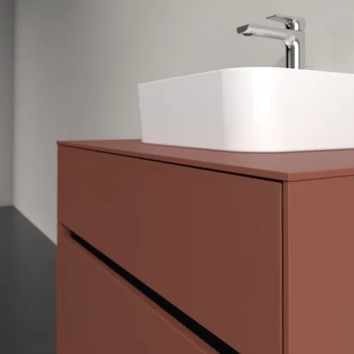 VILLEROY BOCH Toaletní skříňka Collaro, s osvětlením, 2 výsuvy, 800 x 548 x 500 mm, Vínově červená / Vínově červená #C093B0AH, obrázek 6