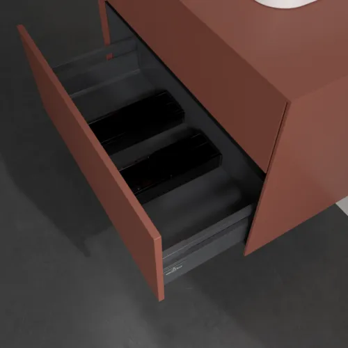 VILLEROY BOCH Toaletní skříňka Collaro, s osvětlením, 2 výsuvy, 800 x 548 x 500 mm, Vínově červená / Vínově červená #C093B0AH, obrázek 7