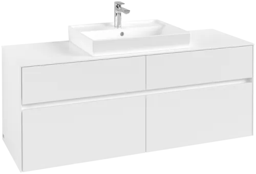 VILLEROY BOCH Toaletní skříňka Collaro, 4 výsuvy, 1400 x 548 x 500 mm, bílá matná / bílá matná #C08400MS