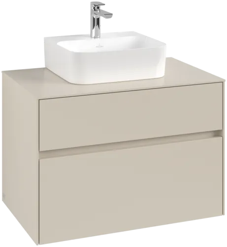 VILLEROY BOCH Toaletní skříňka Collaro, 2 výsuvy, 800 x 548 x 500 mm, Cashmere Grey / Cashmere Grey #C09300VN