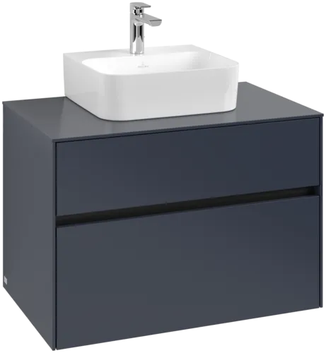 VILLEROY BOCH Toaletní skříňka Collaro, 2 výsuvy, 800 x 548 x 500 mm, Marine Blue / Marine Blue #C09300VQ
