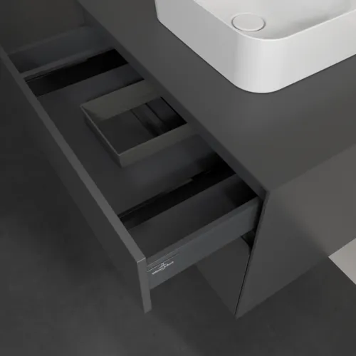 VILLEROY BOCH Toaletní skříňka Collaro, 2 výsuvy, 800 x 548 x 500 mm, grafitová / grafitová #C09300VR, obrázek 7