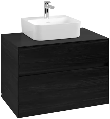 VILLEROY BOCH Toaletní skříňka Collaro, s osvětlením, 2 výsuvy, 800 x 548 x 500 mm, černý dub / černý dub #C093B0AB