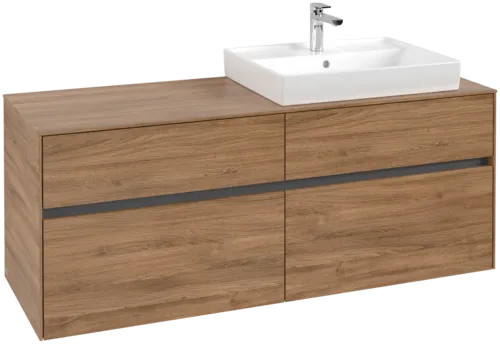 VILLEROY BOCH Toaletní skříňka Collaro, 4 výsuvy, 1400 x 548 x 500 mm, dub Kansas #C08600RH