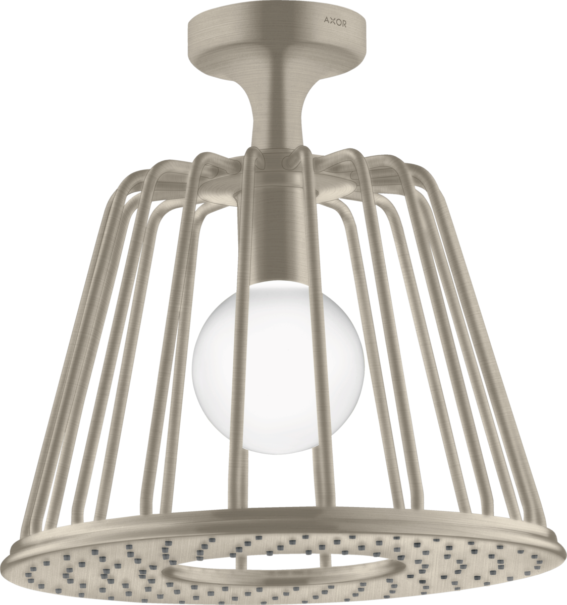 HANSGROHE AXOR LampShower/Nendo LampShower 275 1jet s připojením ke stropu #26032820 - kartáčovaný nikl