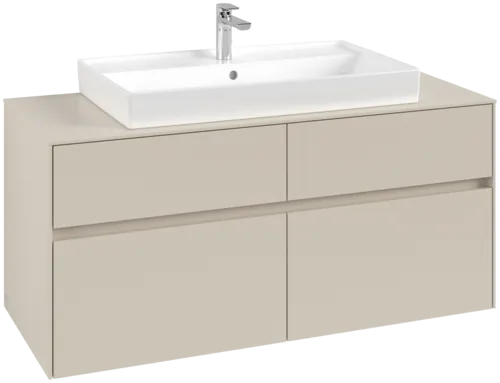 VILLEROY BOCH Toaletní skříňka Collaro, 4 výsuvy, 1200 x 548 x 500 mm, Cashmere Grey / Cashmere Grey #C08700VN