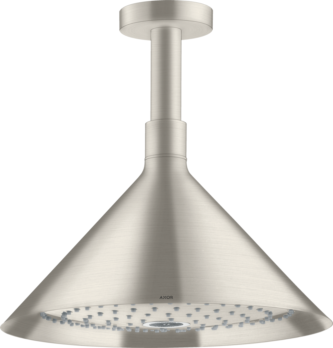 HANSGROHE AXOR Sprchy/přední horní sprcha 240 2jet se stropním připojením #26022800 - nerezová ocel Optic
