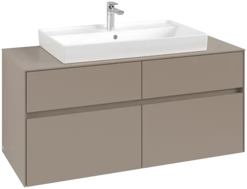 VILLEROY BOCH Toaletní skříňka Collaro, 4 výsuvy, 1200 x 548 x 500 mm, taupe / taupe #C08700VM
