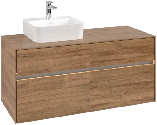 VILLEROY BOCH Toaletní skříňka Collaro, s osvětlením, 4 výsuvy, 1200 x 548 x 500 mm, dub Kansas / dub Kansas #C098B0RH