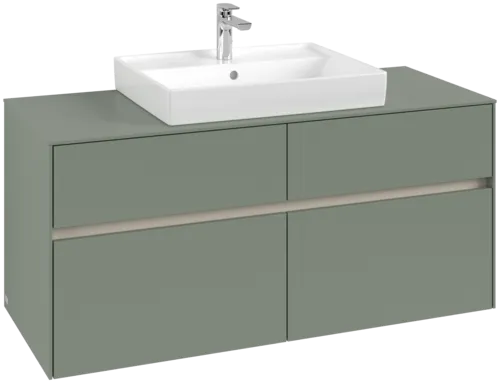 VILLEROY BOCH Toaletní skříňka Collaro, 4 výsuvy, 1200 x 548 x 500 mm, Soft Green / Soft Green #C08100AF