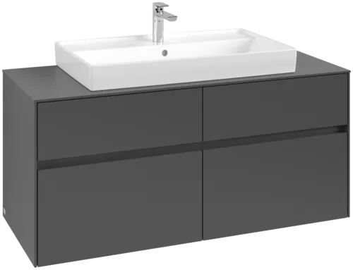 VILLEROY BOCH Collaro toaletní skříňka, 4 výsuvy, 1200 x 548 x 500 mm, Grafit / Grafit #C08700VR
