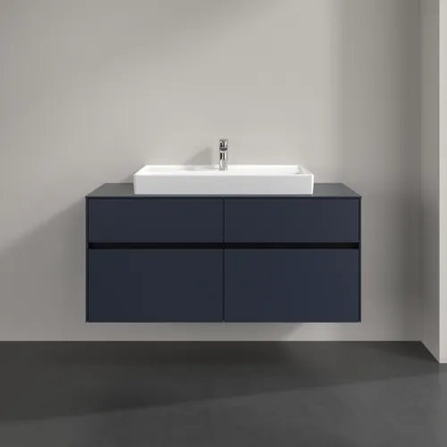 VILLEROY BOCH Collaro toaletní skříňka, 4 zásuvky, 1200 x 548 x 500 mm, Marine Blue / Marine Blue #C08700VQ, obrázek 3