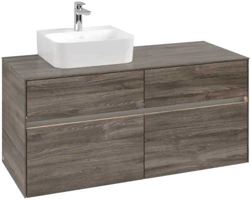 VILLEROY BOCH Toaletní skříňka Collaro, s osvětlením, 4 výsuvy, 1200 x 548 x 500 mm, Kamenný dub / Kamenný dub #C098B0RK