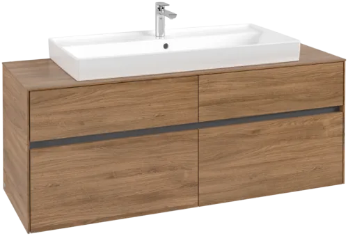 VILLEROY BOCH Toaletní skříňka Collaro, 4 výsuvy, 1400 x 548 x 500 mm, dub Kansas #C09200RH