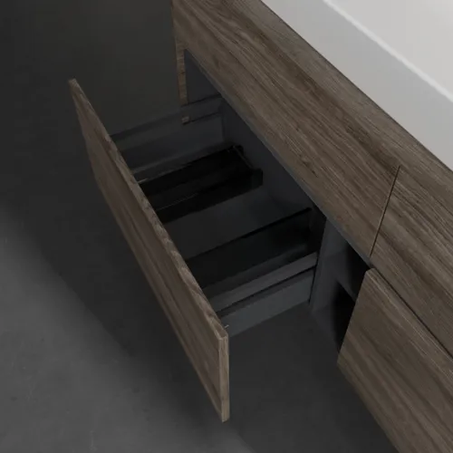 VILLEROY BOCH Toaletní skříňka Collaro, 4 výsuvy, 1400 x 548 x 500 mm, dub kamenný #C09200RK, obrázek 6
