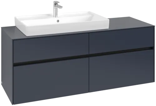 VILLEROY BOCH Toaletní skříňka Collaro, 4 zásuvky, 1400 x 548 x 500 mm, Marine Blue / Marine Blue #C08900VQ
