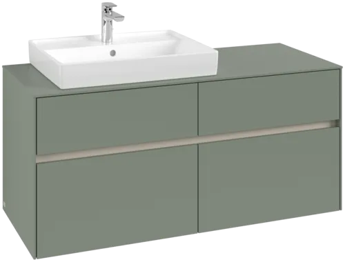 VILLEROY BOCH Toaletní skříňka Collaro, s osvětlením, 4 výsuvy, 1200 x 548 x 500 mm, Soft Green / Soft Green #C082B0AF