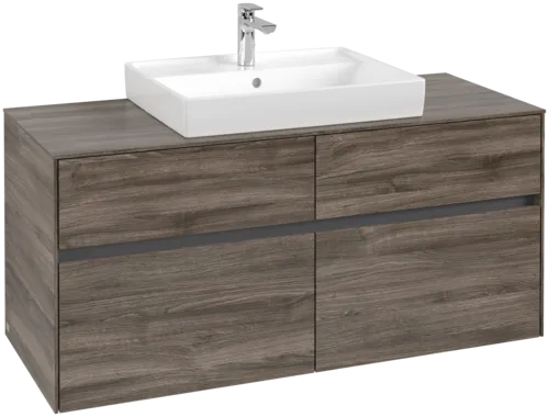 VILLEROY BOCH Toaletní skříňka Collaro, 4 výsuvy, 1200 x 548 x 500 mm, dub kamenný #C08100RK