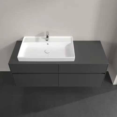 VILLEROY BOCH Toaletní skříňka Collaro, 4 výsuvy, 1400 x 548 x 500 mm, grafitová / grafitová #C08900VR, obrázek 4