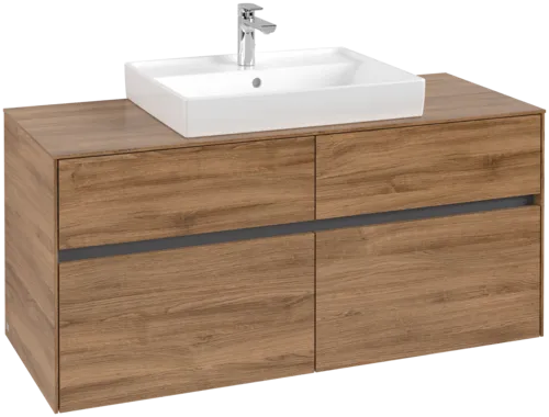 VILLEROY BOCH Toaletní skříňka Collaro, 4 výsuvy, 1200 x 548 x 500 mm, dub Kansas #C08100RH