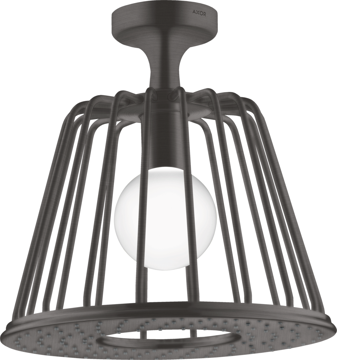 HANSGROHE AXOR LampShower/Nendo LampShower 275 1jet s připojením ke stropu #26032340 - kartáčovaný černý chrom