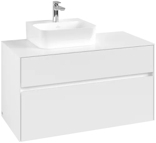 VILLEROY BOCH Collaro toaletní skříňka, 2 výsuvy, 1000 x 548 x 500 mm, bílá matná / bílá matná #C09500MS