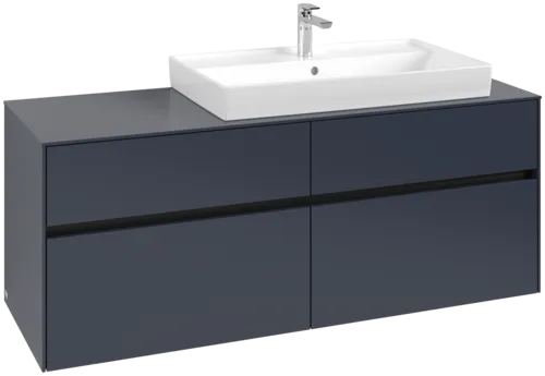 VILLEROY BOCH Toaletní skříňka Collaro, 4 zásuvky, 1400 x 548 x 500 mm, Marine Blue / Marine Blue #C09000VQ