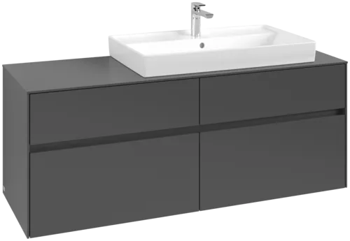 VILLEROY BOCH Toaletní skříňka Collaro, 4 výsuvy, 1400 x 548 x 500 mm, grafitová / grafitová #C09000VR