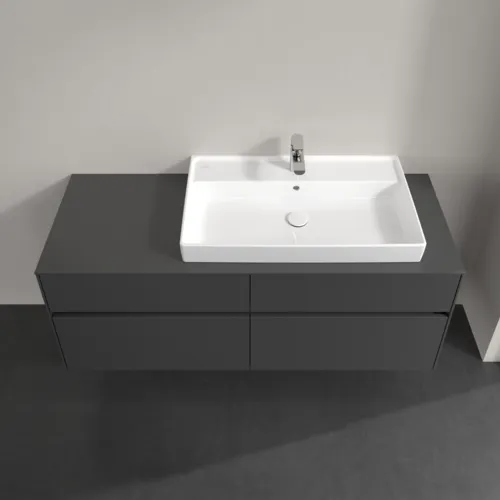 VILLEROY BOCH Toaletní skříňka Collaro, 4 výsuvy, 1400 x 548 x 500 mm, grafitová / grafitová #C09000VR, obrázek 4