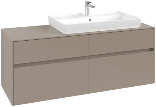 VILLEROY BOCH Toaletní skříňka Collaro, 4 výsuvy, 1400 x 548 x 500 mm, taupe / taupe #C09000VM