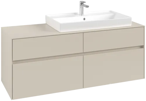 VILLEROY BOCH Toaletní skříňka Collaro, 4 výsuvy, 1400 x 548 x 500 mm, Cashmere Grey / Cashmere Grey #C09000VN